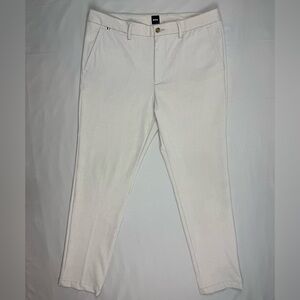 Hugo Boss Mens Kaiton Slim Fit Trousers Pants 38 x 32 Light Beige C2